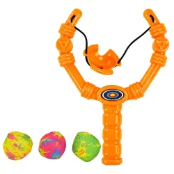Дитяча Рогатка XG88-23(Orange) 3 м'які кульки, в сітці