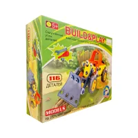 Конструктор дитячий Build&Play «Бульдозер» Keedo J-108A, 116 елементів