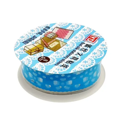Декоративний скотч з орнаментом «Бант» №63(Blue) 1,8 см х 1 м