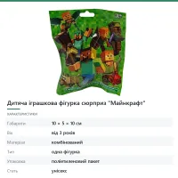 Дитяча іграшкова фігурка сюрприз «Майнкрафт»